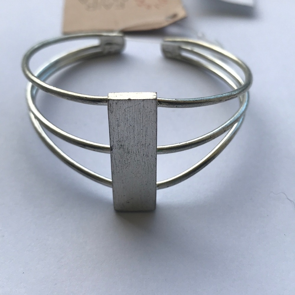Silver Bar Cuff